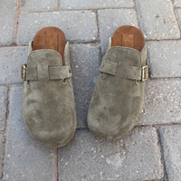 Milah in 100% Italian Suede in grey