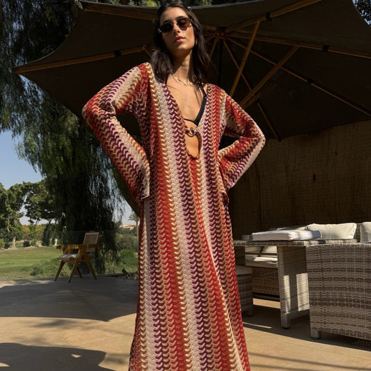 Salina's maxi dress in earth tones by COCOBELLE