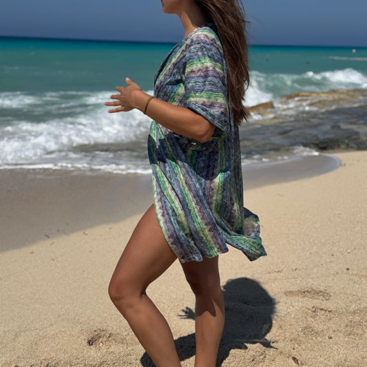 Seraphina cover-up in aquamarine by COCOBELLE