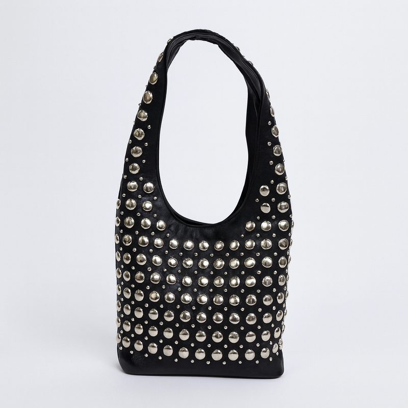 “So Studded” Shoulder Bag in Black