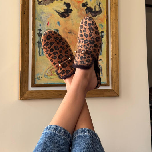 Tracey Mules Fur-Lined in Leopard by COCOBELLE, view 2