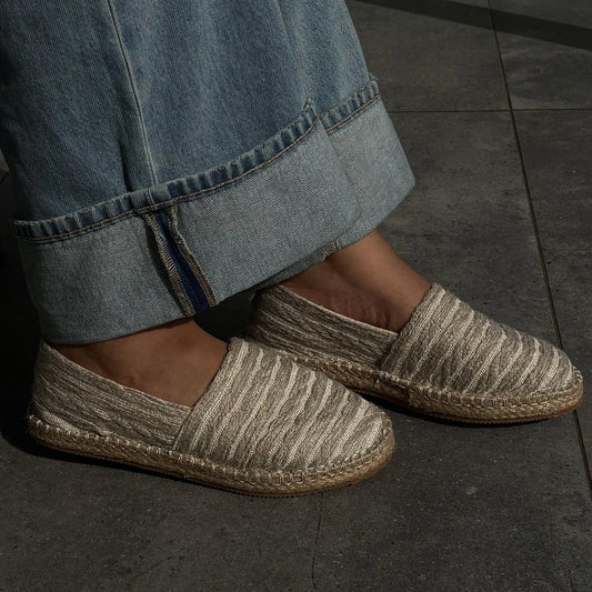 Tulum woven espadrilles in beige by COCOBELLE
