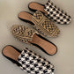 Tracy Flat Mule in Houndstooth