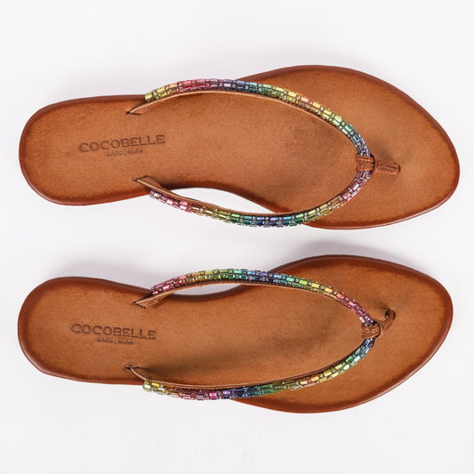 The Inez Rainbow Crystal/Brown - Slides