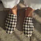 Tracy Flat Mule in Houndstooth