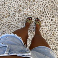 Athena on Raffia Slides